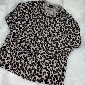 Torrid Leopard Cheetah Print Sweater Cardigan 1 14-16